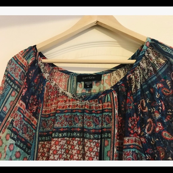 NWT: Karen Kane Wanderluxe Blouse - Picture 4 of 7